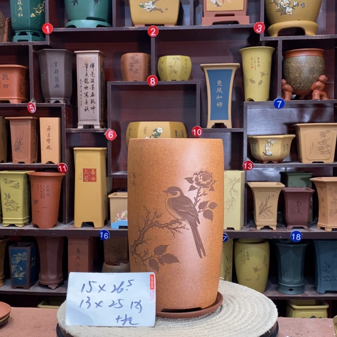 紫砂艺术紫砂花盆