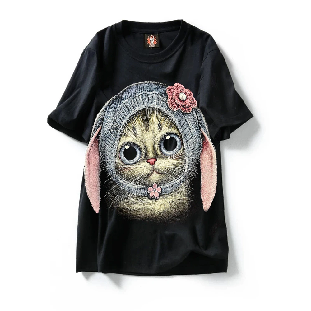 兔子猫 纯棉夜光短袖 工作室设计款