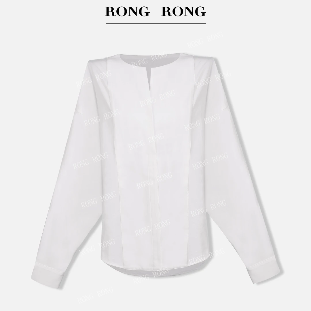 溶溶【山间雾】RONGRONG 100棉日系复古简约宽松廓形百搭衬衫73196