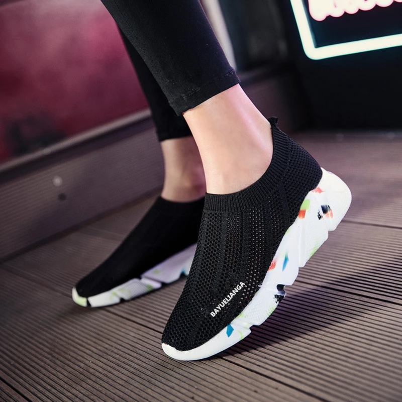 单网女鞋2025新款夏季透气休闲软底不累脚单鞋旅游网面情侣运动鞋