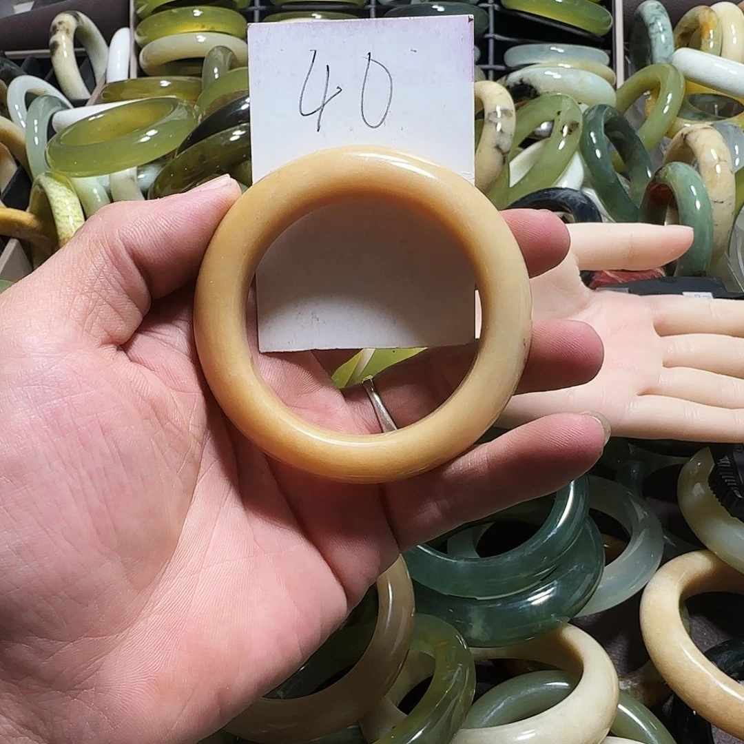 未镶嵌蛇纹石玉手镯9**6