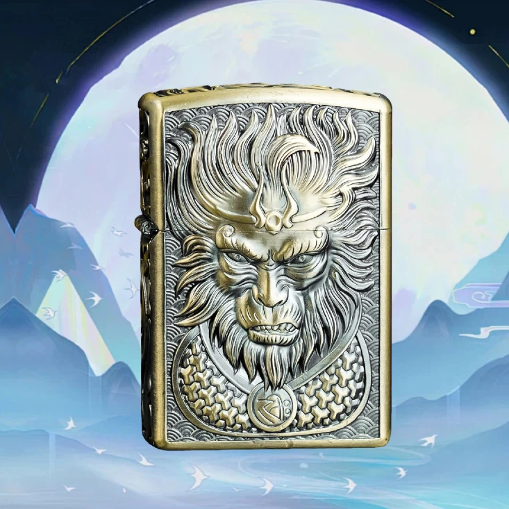 ZORRO佐罗青铜魔猴悟空防风油打火机送男士无油D