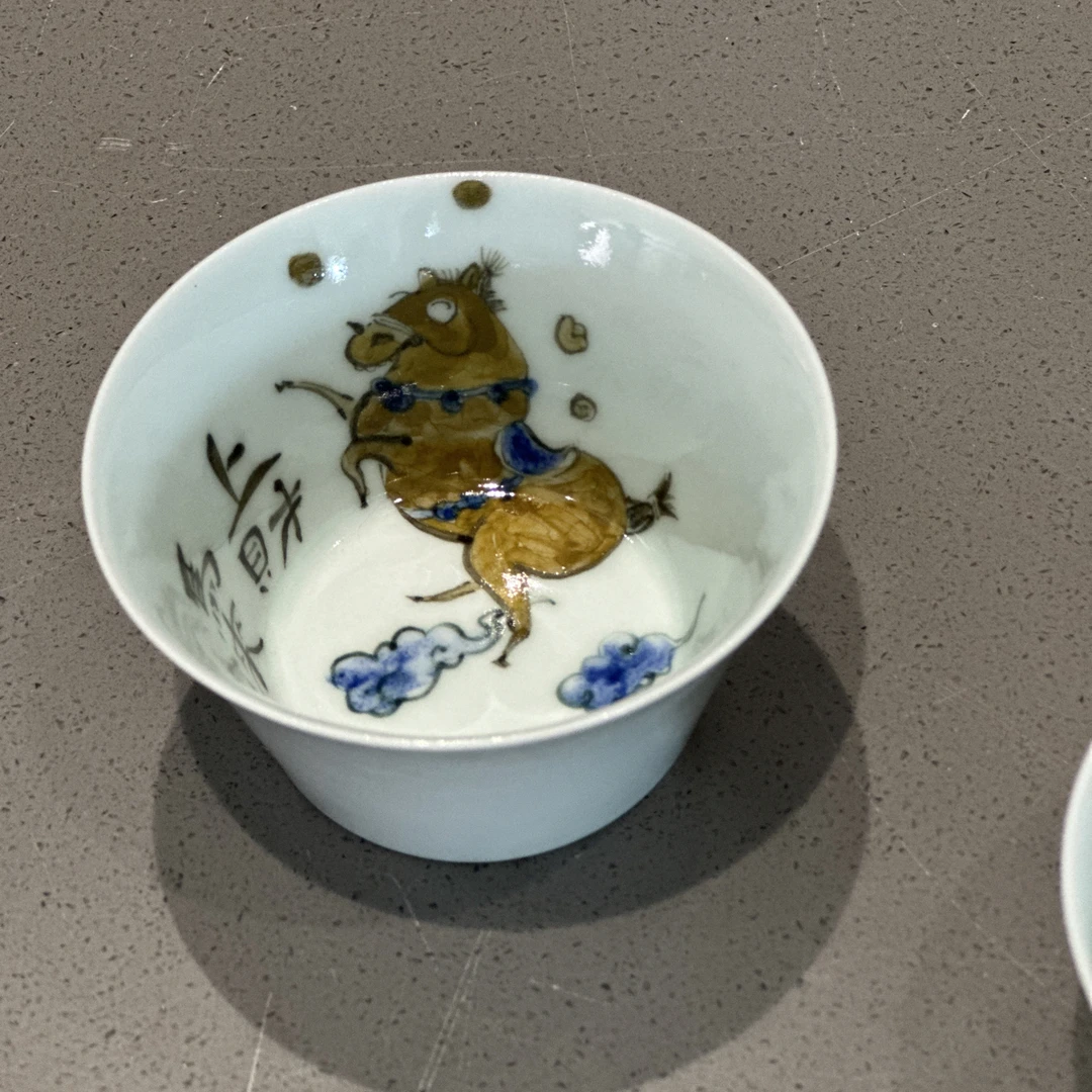 陶瓷釉下五彩 马上来财