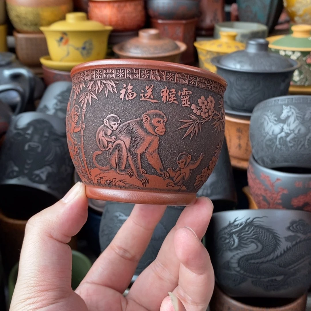 宜兴全手工紫砂杯