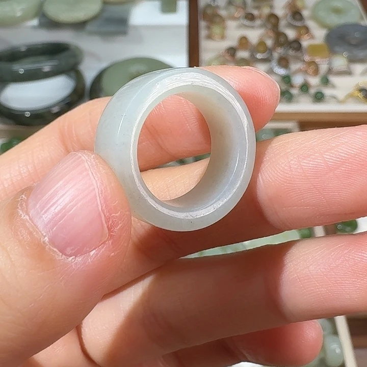 和田玉未镶嵌戒指16.5内径