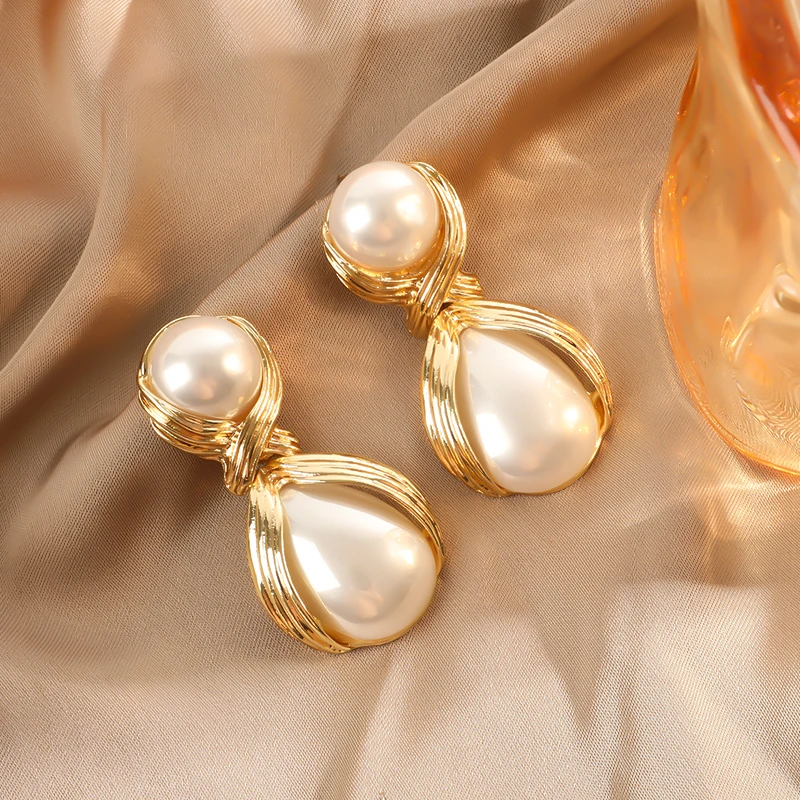 气质时尚百搭复古法式简约优雅耳环