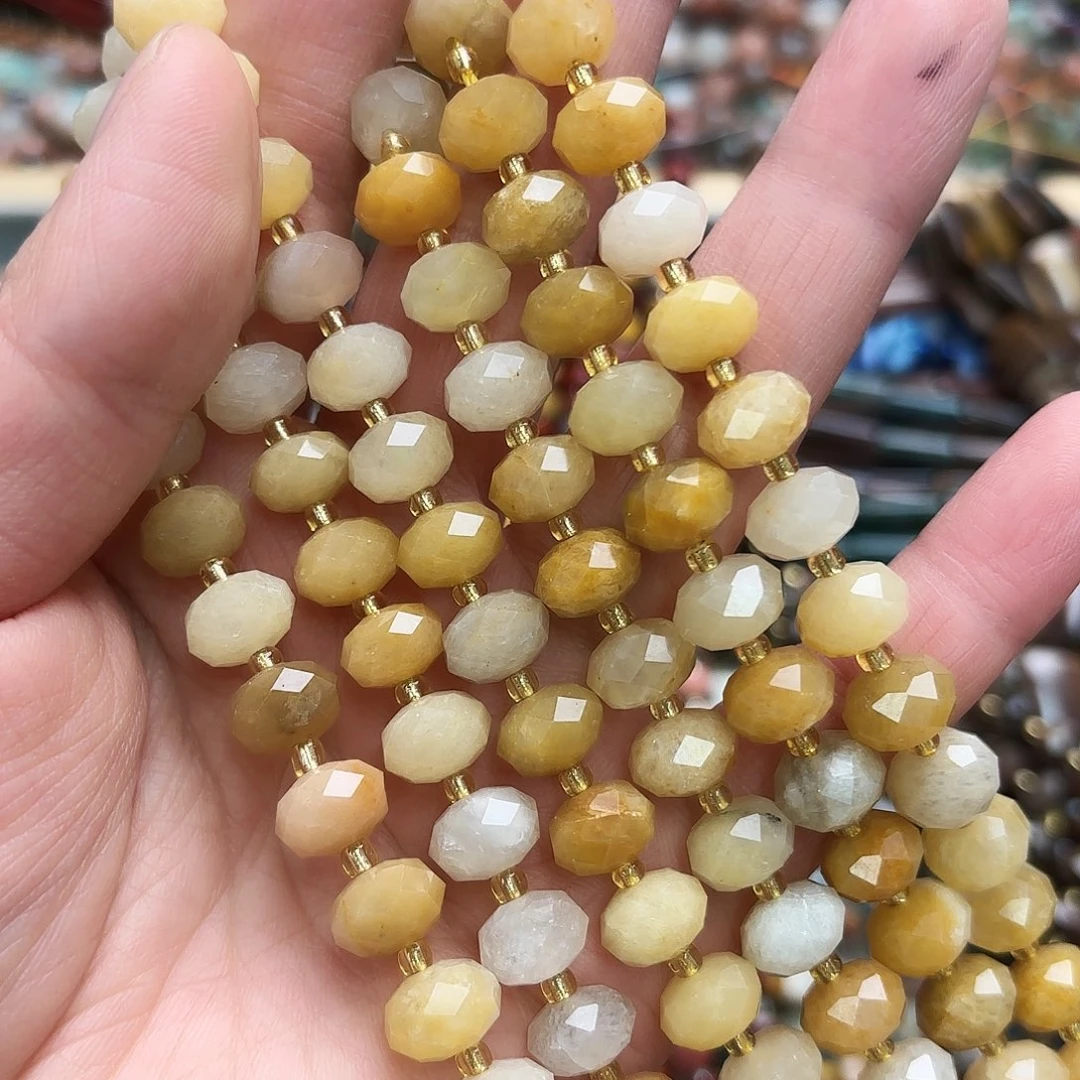 玛瑙/玉髓未镶嵌珠宝半成品卡十米黄玉算切一条