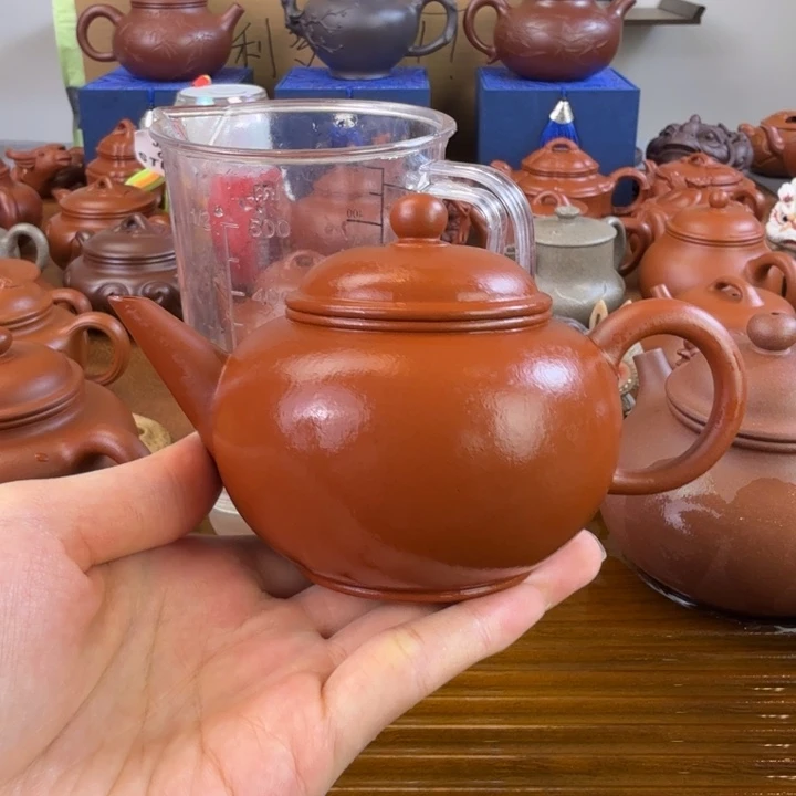 茶壶紫砂朱泥全手水平180毫升