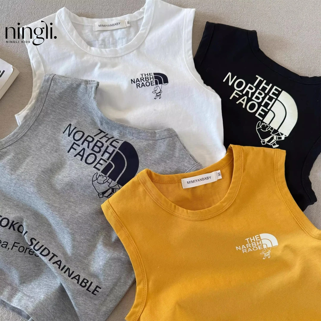 儿童夏装背心新款儿童宝宝小童夏季男孩无袖单件打底无袖背心