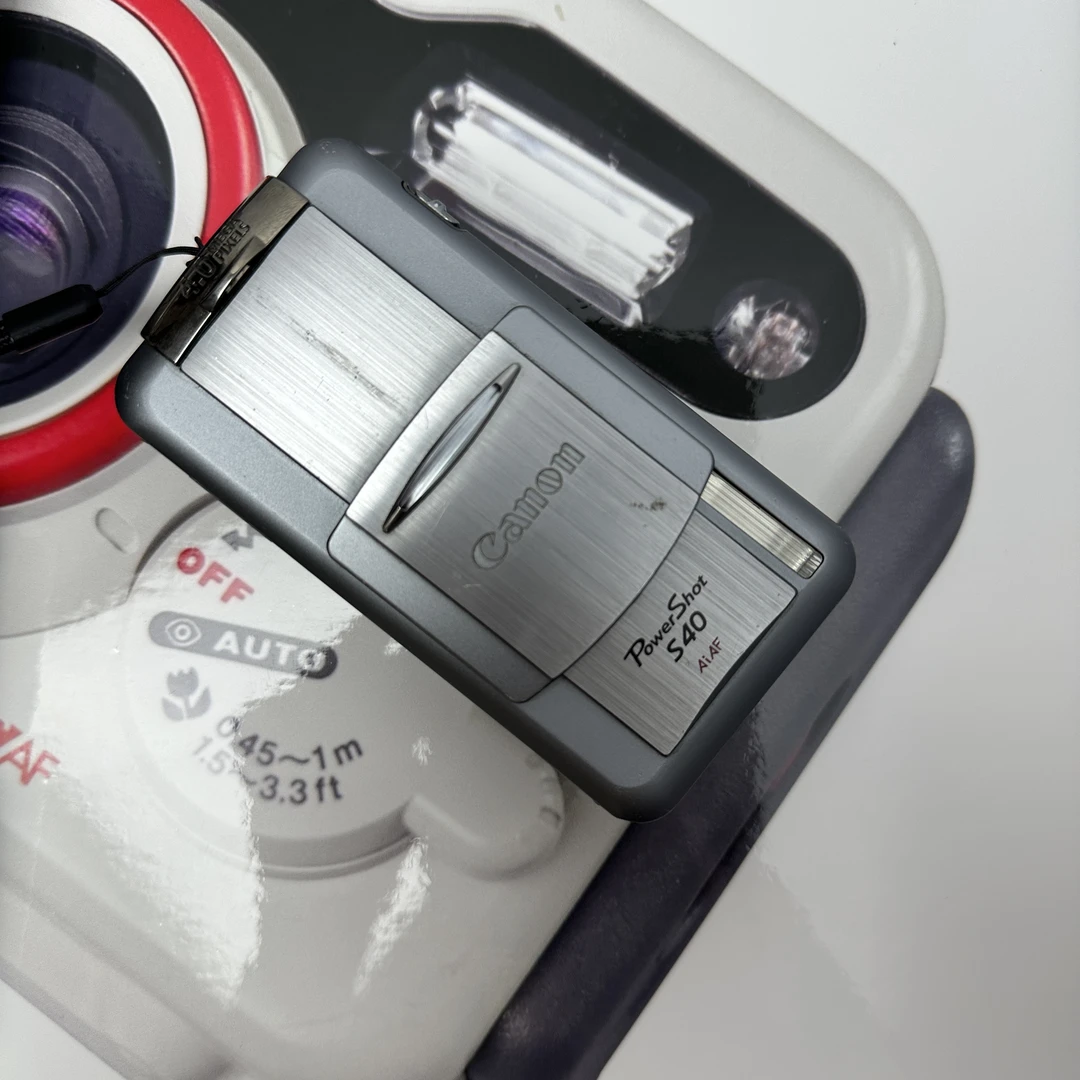 9新 Canon/佳能 S40银色400万像素复古氛围配件齐全