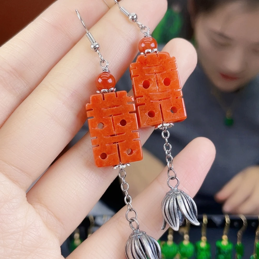 翡翠未镶嵌耳饰饰品