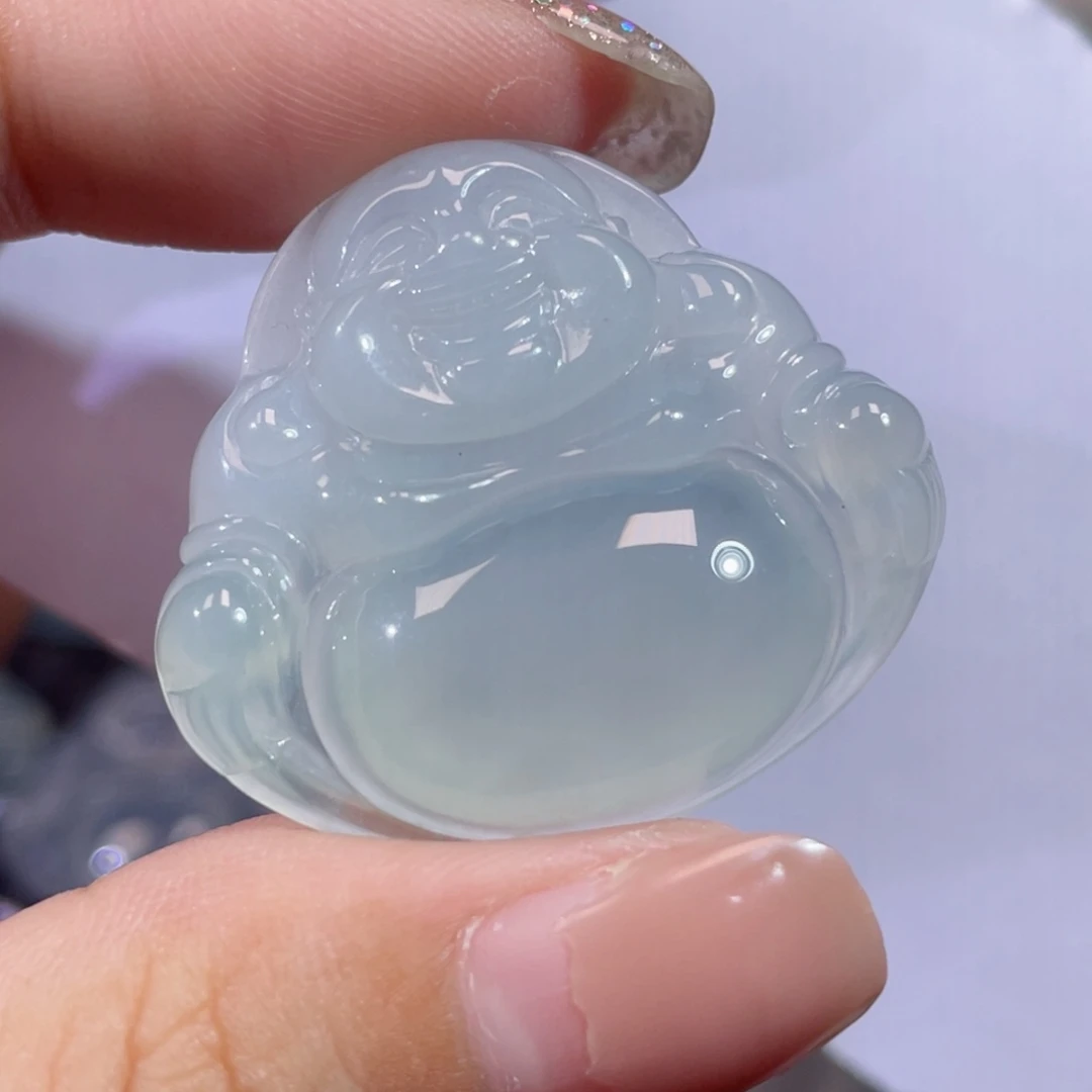 翡翠未镶嵌颈饰佛公