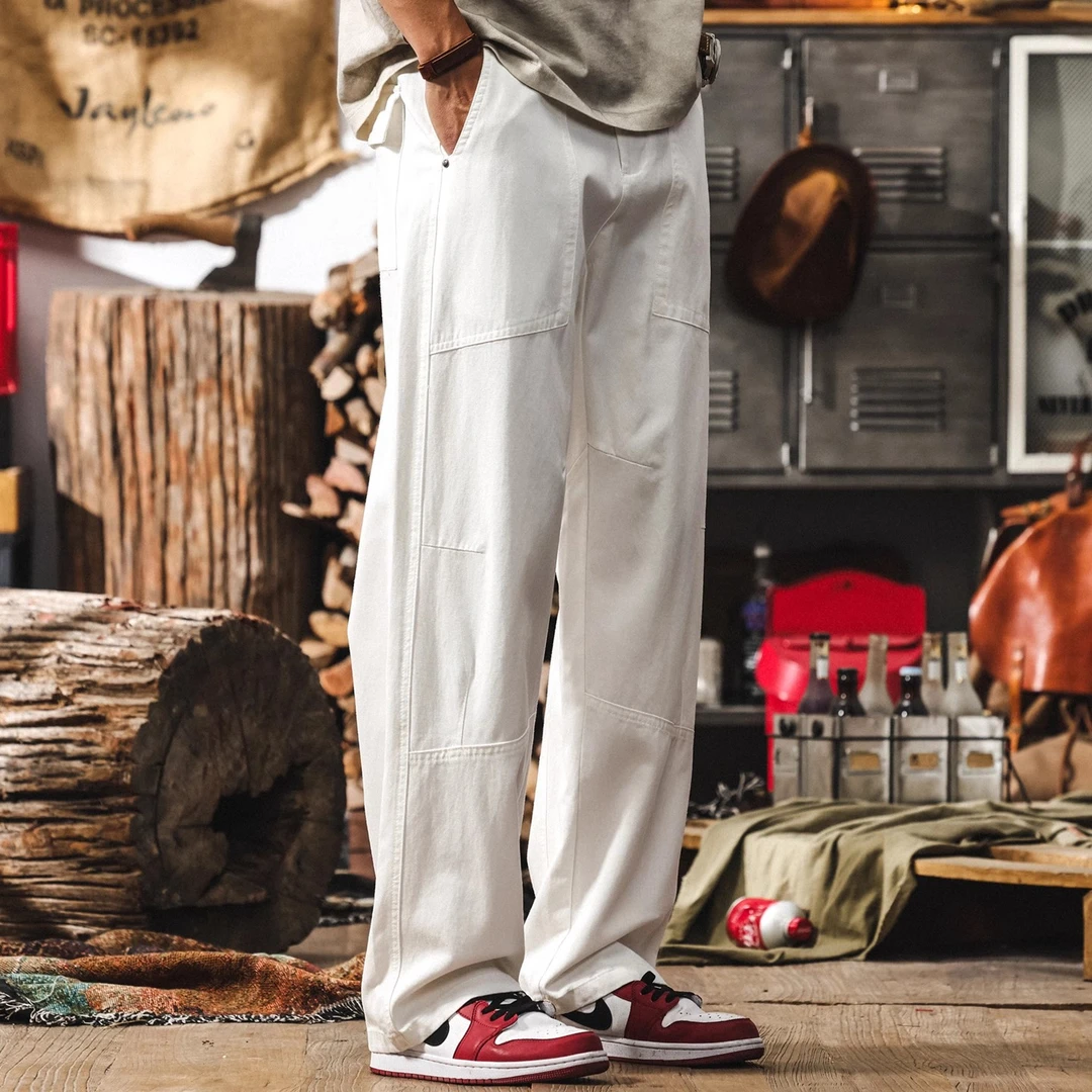 莱赛尔天丝秋冬大码松弛感男裤子宽松直筒阔腿裤男士垂感休闲长裤