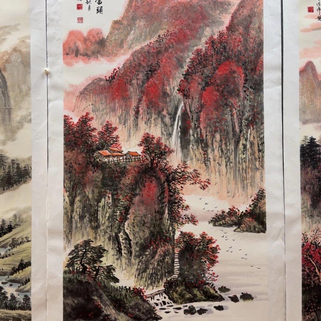 国画闫德虎四尺作品山水