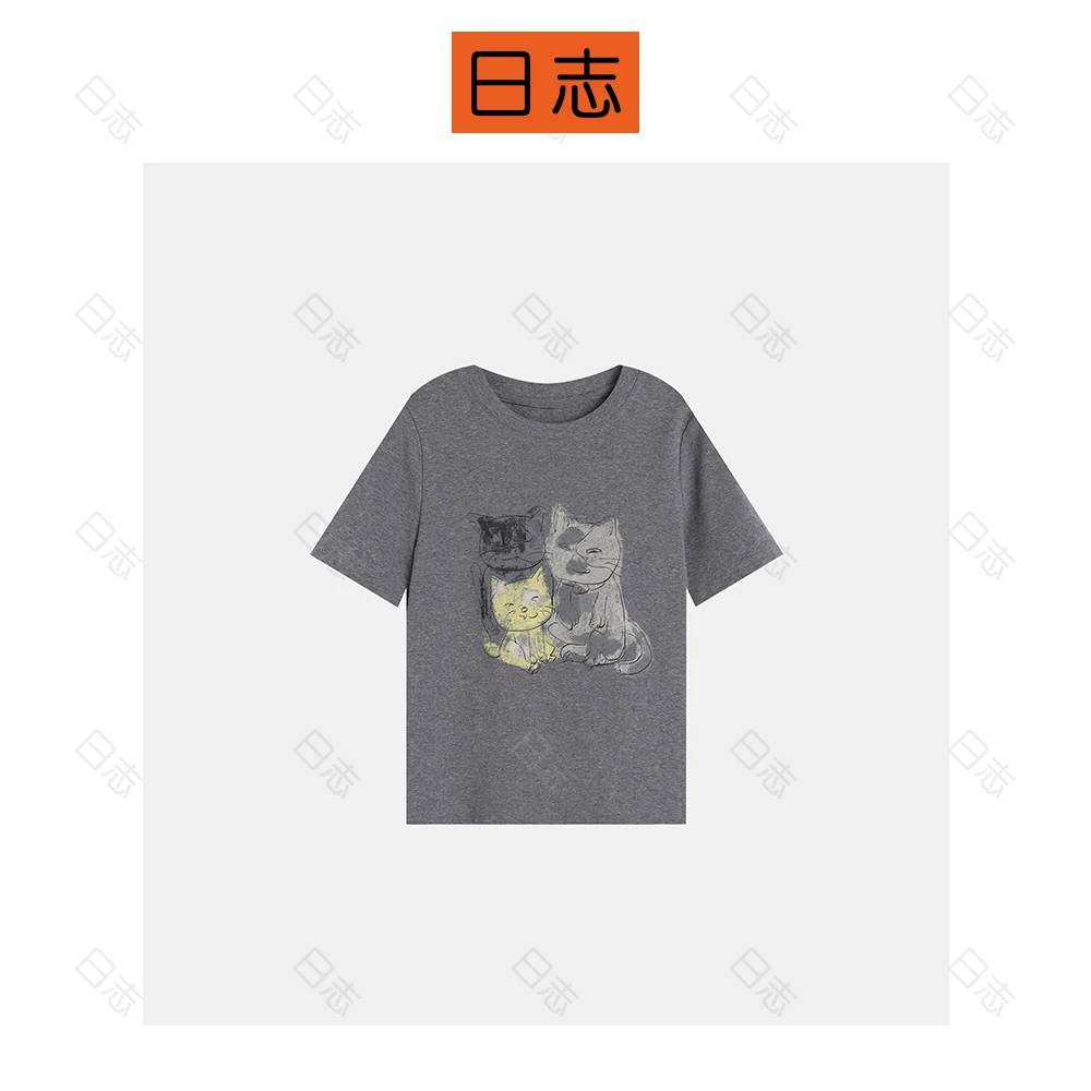 PIPO圆领短袖T恤宽松显瘦百搭舒适打底上衣夏季薄款DD51T680