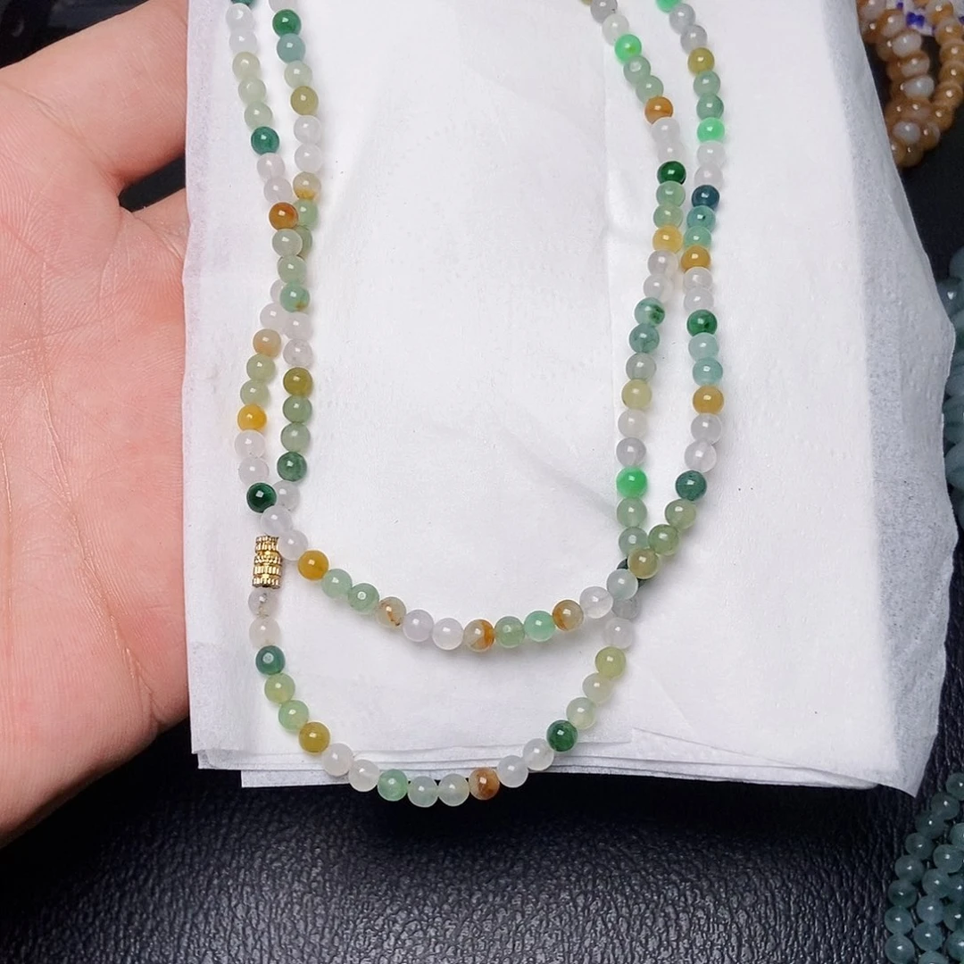 定制翡翠未镶嵌勹*项链