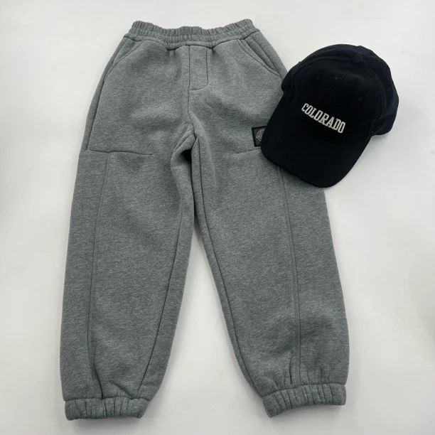 23022高端潮流时尚百搭休闲童装时加绒休闲裤B13-3-3花灰A15-1-1