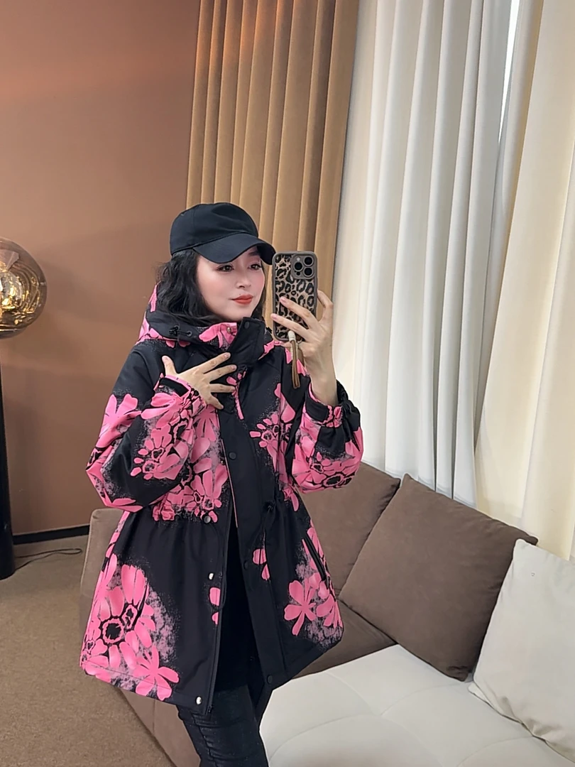 （棉服）2025年冬季新款（棉服）粉色大花