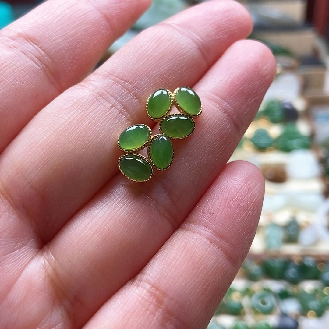 吊坠(不含链)银S925镶嵌和田玉