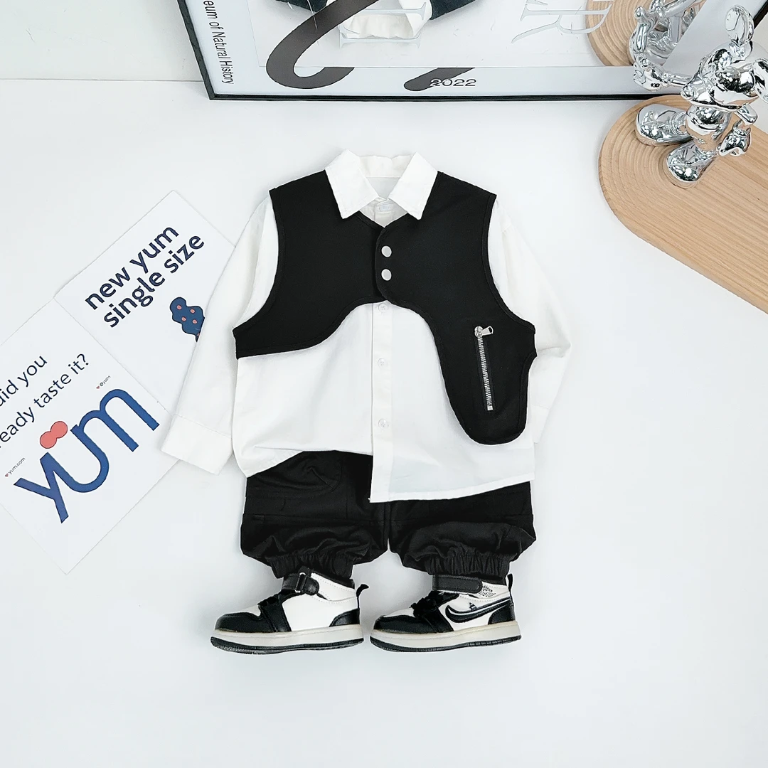 男童套装2025新款春儿童上衣两件套洋气 WG28043-1 悠悠童话童装