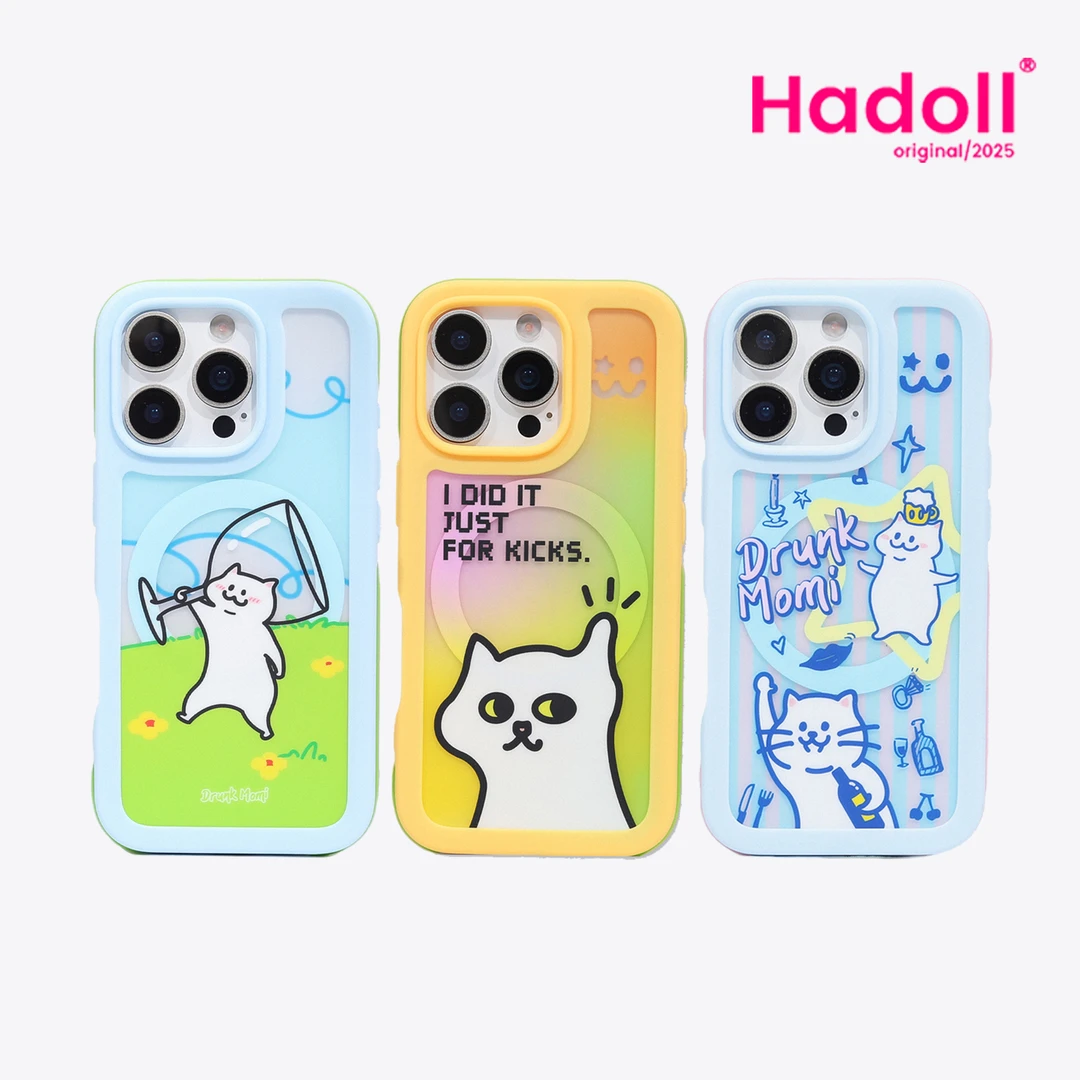 HaDoii原创醉酒猫咪适用iPhone16promax手机壳15pro苹果14pro个性