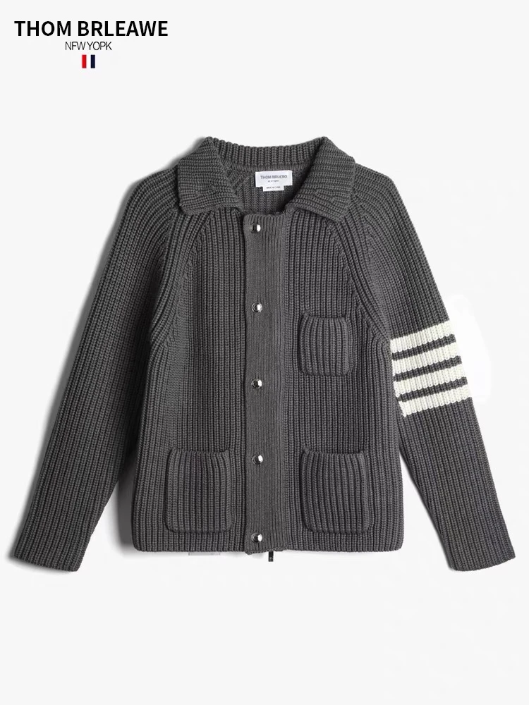 TB【官方正品】汤姆布郎THOM BRLEAWE经典针织四杠开衫tb厚毛衣外套