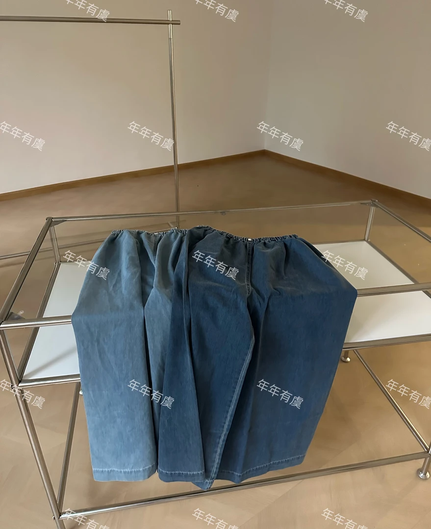 阿虞 爆好穿｜韩系宽松百搭夏季轻薄直筒阔腿休闲牛仔裤