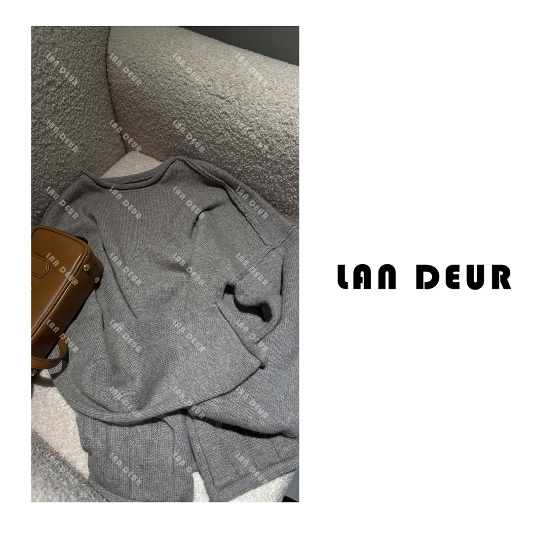 JIUJIU【回首觉秋】通勤百搭简约圆领宽松针织衫上衣女