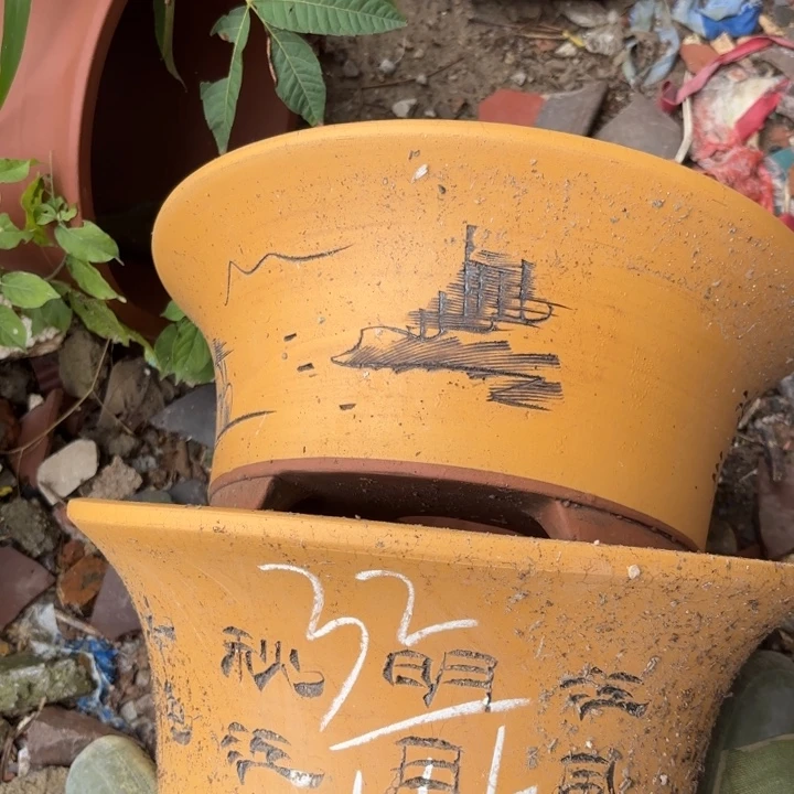 紫砂花盆紫砂的花