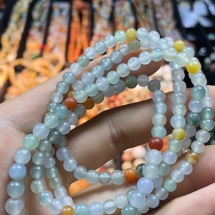 翡翠未镶嵌颈饰项链