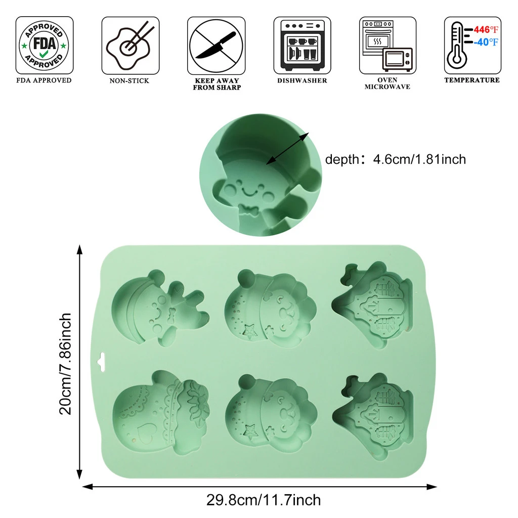 巧乐果6连圣诞屋 圣诞小人模具