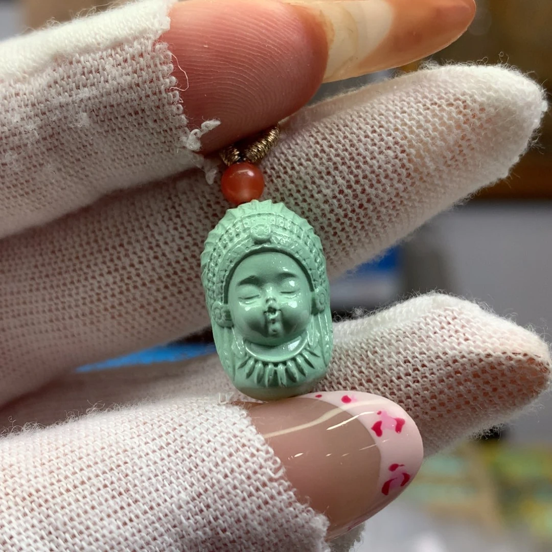 绿松石未镶嵌挂件