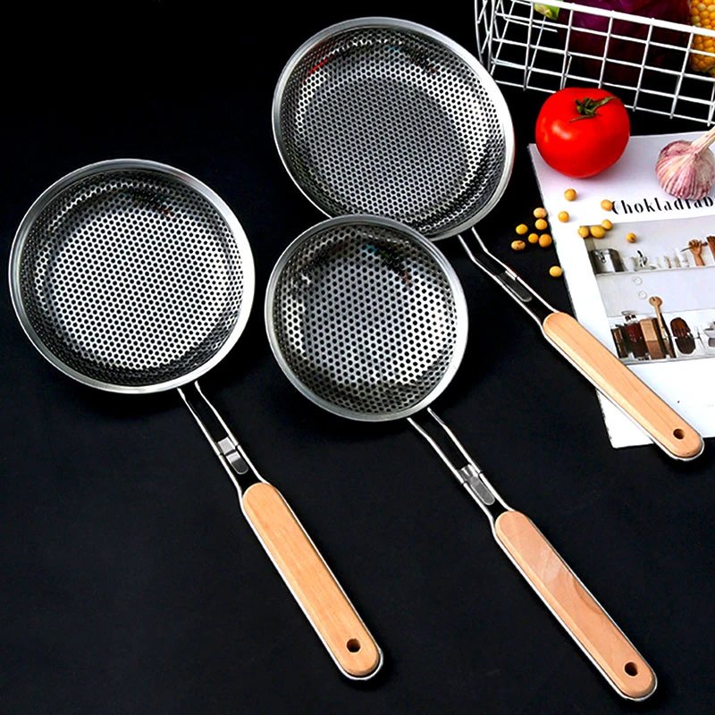 加厚不锈钢笊篱家用捞面捞饺子漏勺洗黄豆绿豆沥水网家用油炸网筛