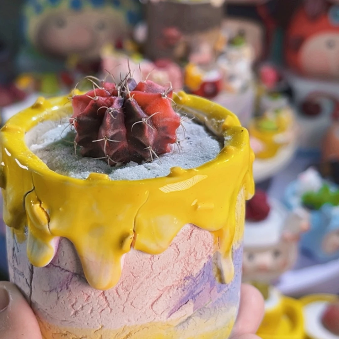 041米哈锦手工盆连盆带土包邮