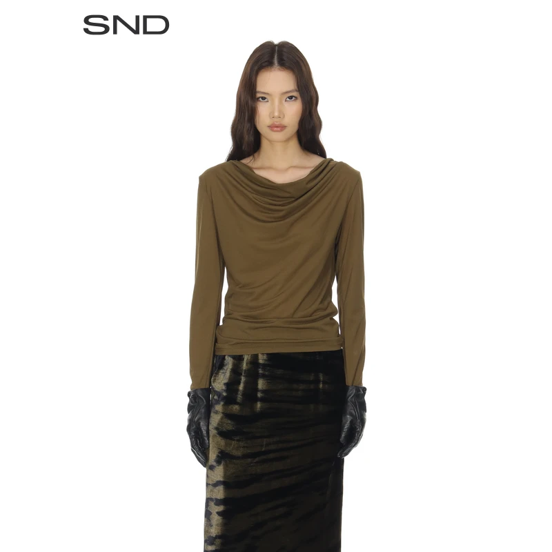 【UNCHATGRIS 设计师品牌】SND AW25 荡领立裁上衣