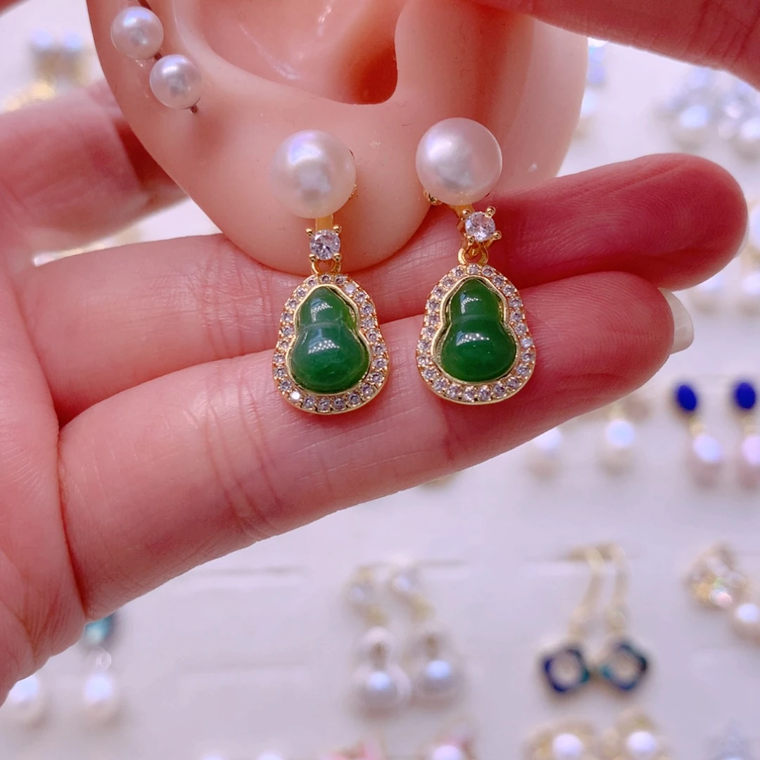 合金耳饰淡水珍珠