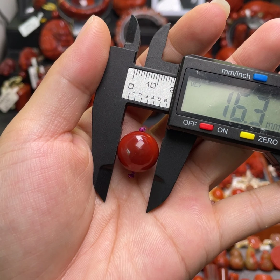 【闪购商品】未镶嵌16.3mm圆珠南红玛瑙