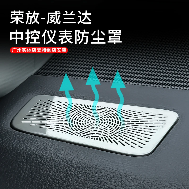 适用于20-25荣放威兰达中控仪表防尘罩升级不锈钢保护罩汽车用品