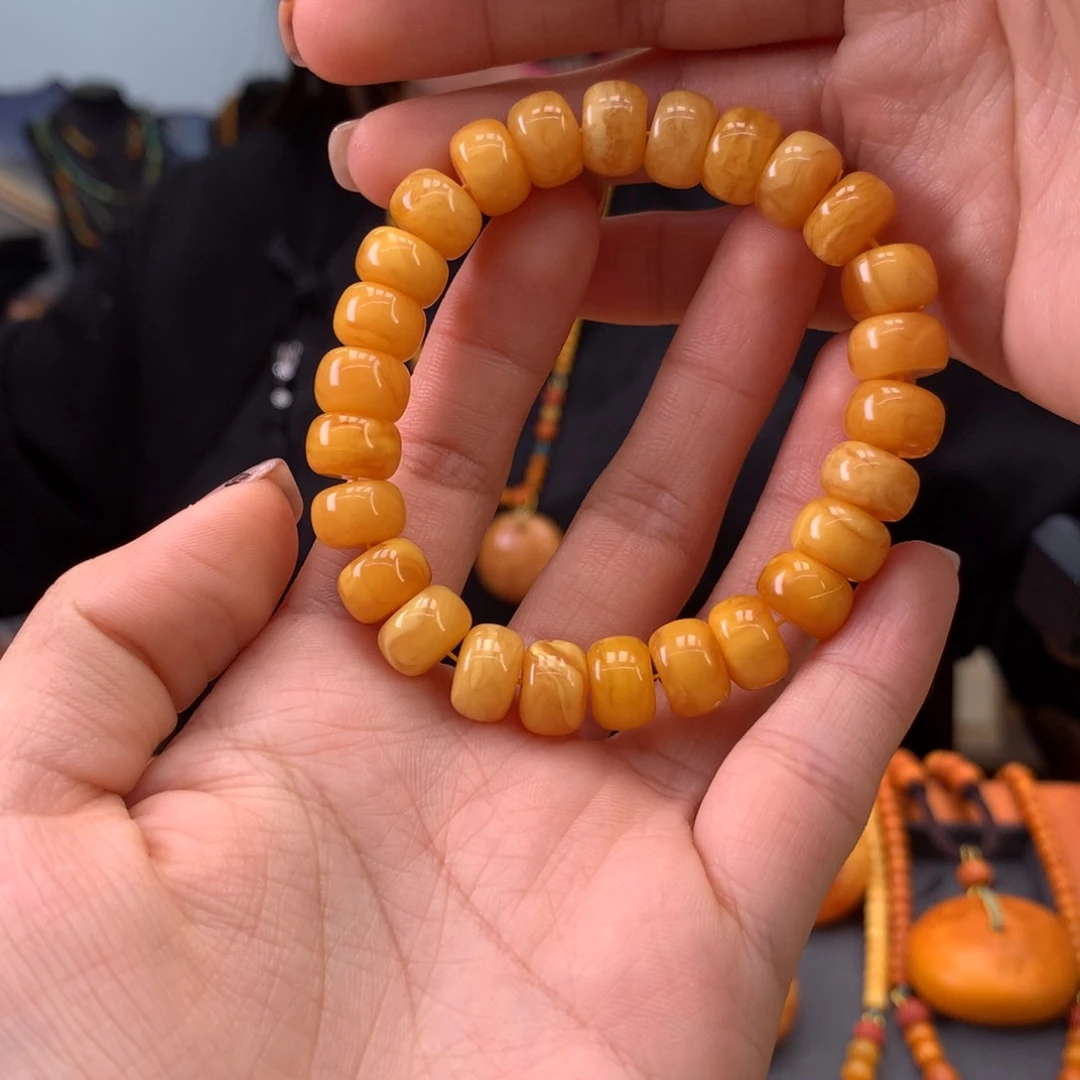 蜜蜡手串未镶嵌天然