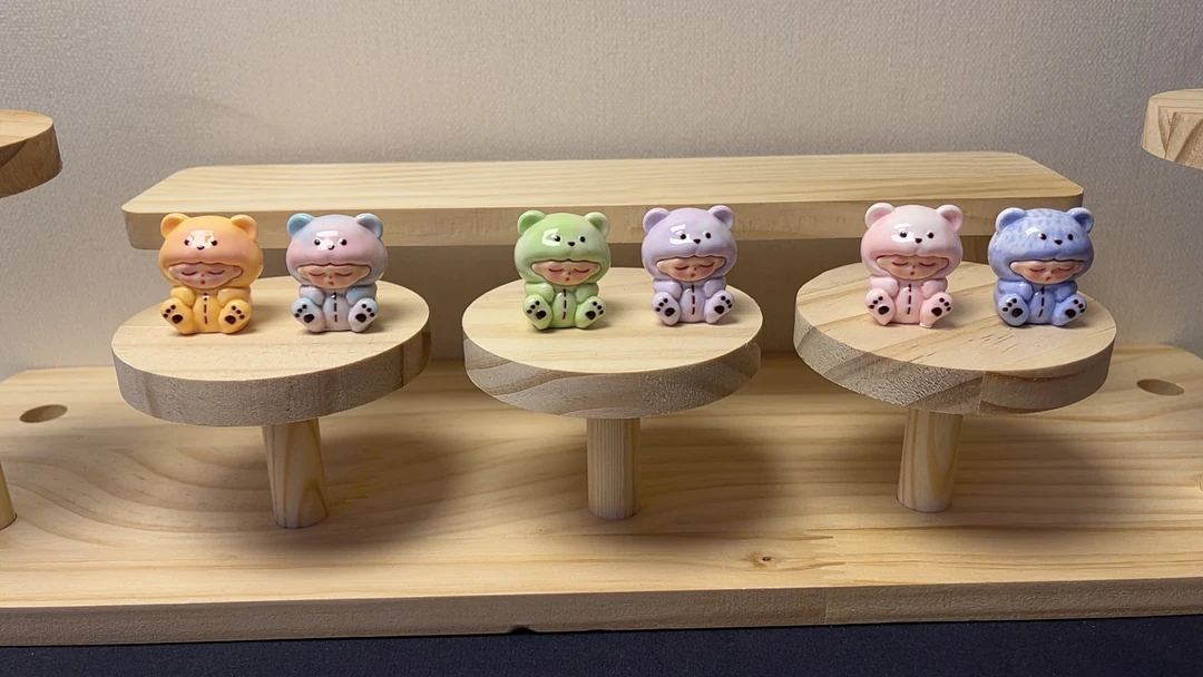 【直播拆】晕染渐变云梦小熊 网红创意办公室摆件可爱手工钥匙扣DIY