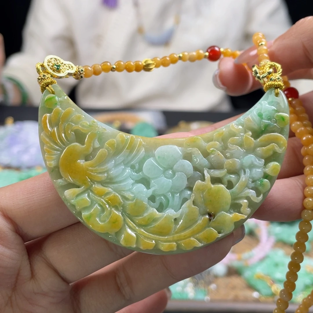 颈饰未镶嵌翡翠代编织