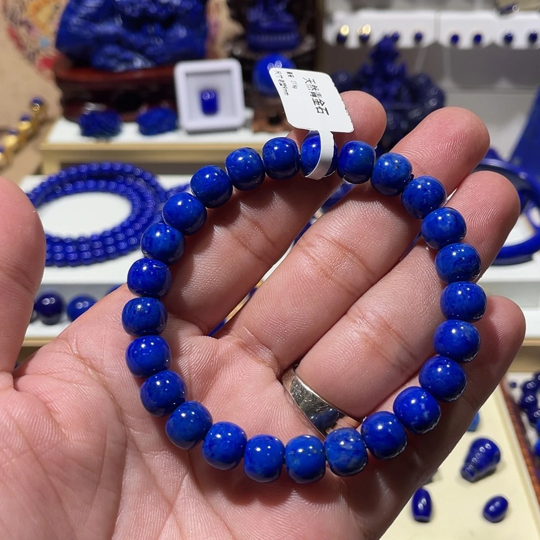 青金石未镶嵌9mm精工老型手串