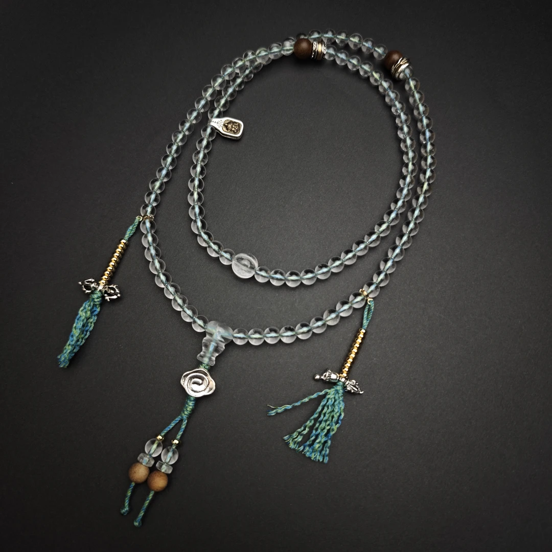 【观澜珠宝】息业念珠水晶项链 复古民族风藏式吊坠多样发其一 2041