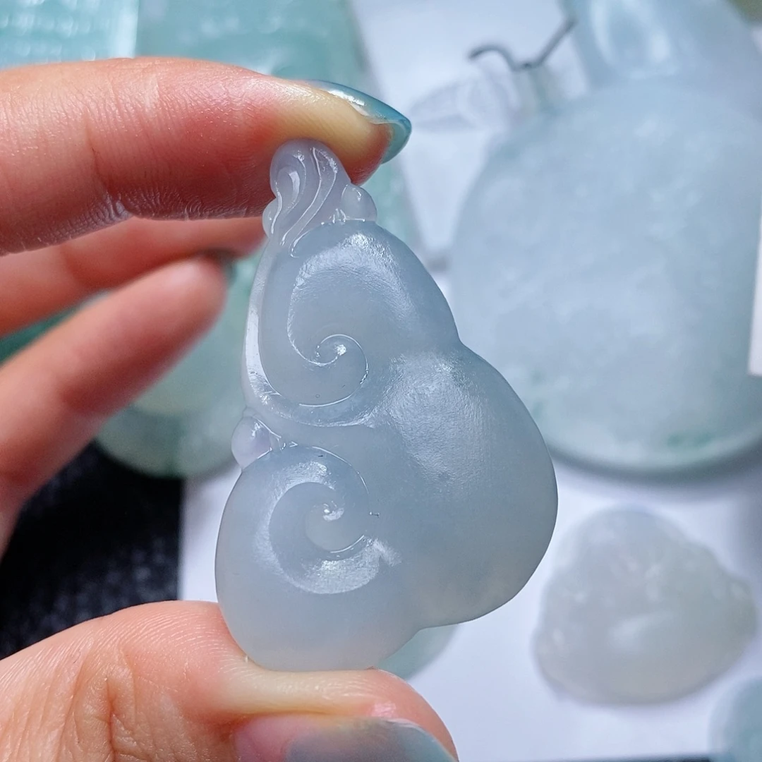 定制翡翠未镶嵌毛货付款后确认抛光