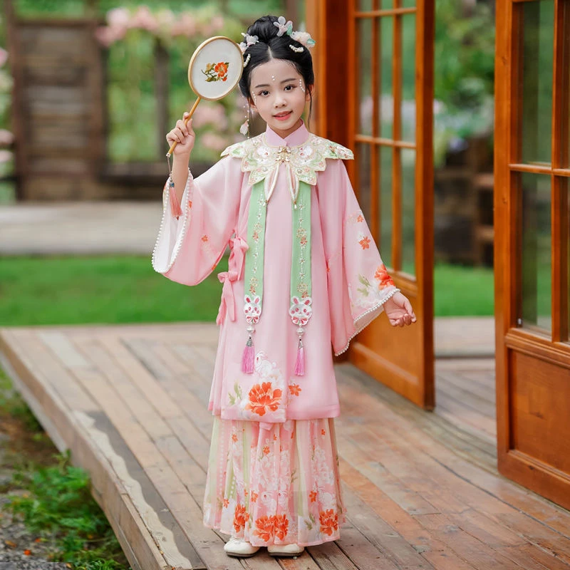 1883仙气古风春秋襦裙古装汉服公主立领明制女