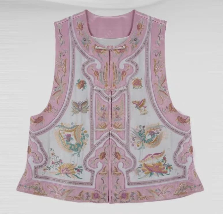 【凤羽蝶澜】新中式中国风刺绣圆领马甲2025C0165-夕夕