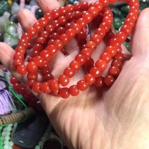 未镶嵌手链南红玛瑙梵*