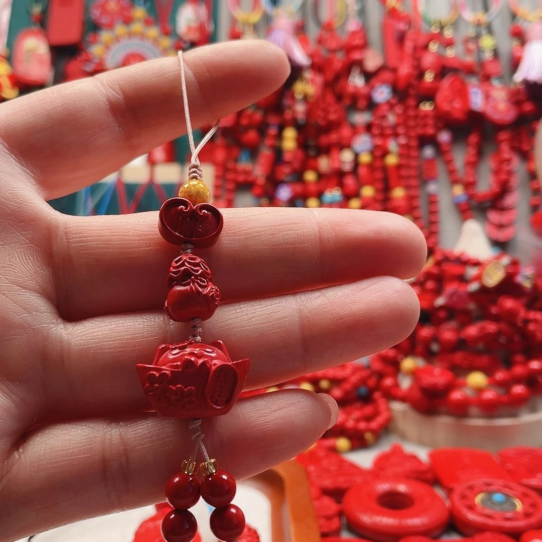 天然辰砂招财元宝猫