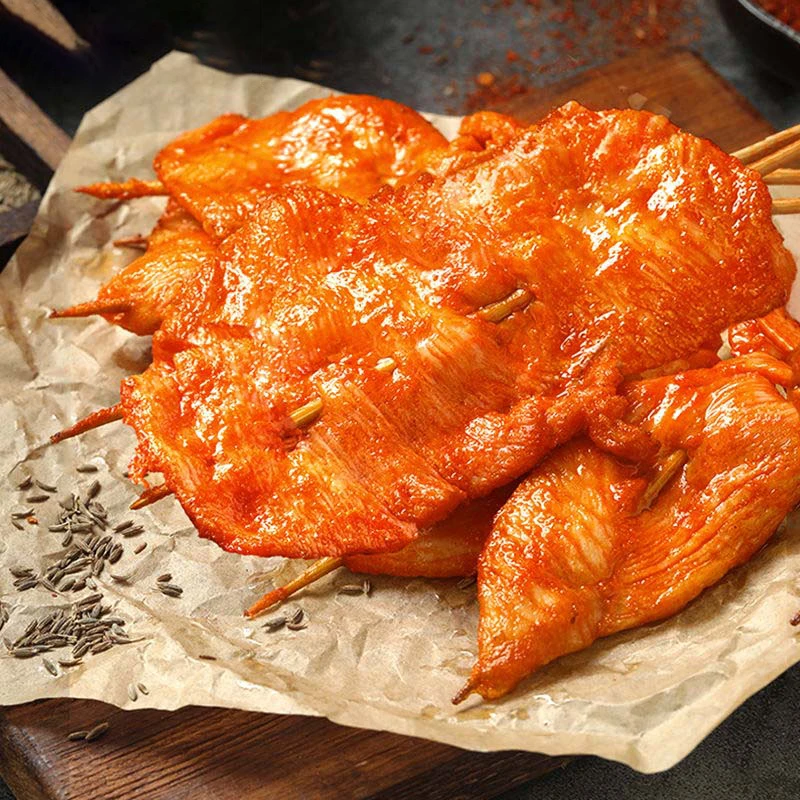 里脊肉片炸串油炸半成品鸡胸肉手撕手抓饼烧烤食材商用鸡肉片低脂