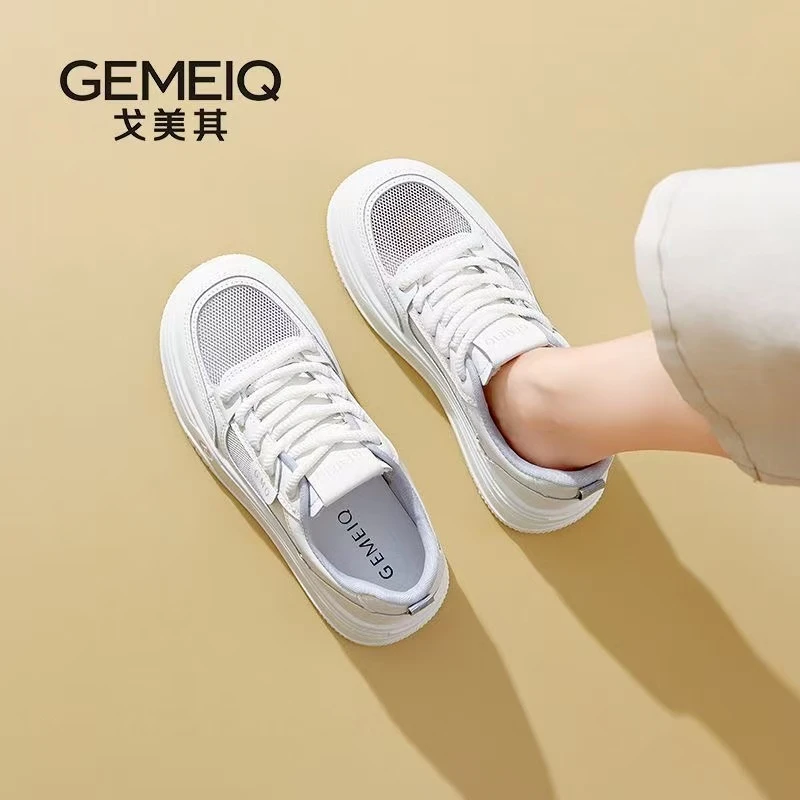 【单网】戈美其夏季网面小白鞋休闲女鞋时尚百搭真皮透气35202399